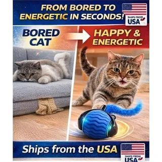 Photo of Smart Automatic Cat Toy Ball USB Rechargeable Auto Turn Interactive Pet Toy...