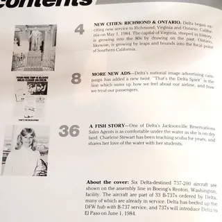 Photo of Delta Air Lines Digest Magazine May 1984 - Vintage Airline Collectible