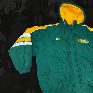Photo of VINTAGE GREEN BAY PACKERS STARTER PUFFER JACKET Size L