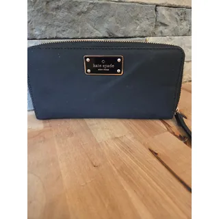 Photo of Kate Spade Black Nylon Zip-Around Wallet - New Without Tags