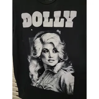 Photo of Dolly Parton Official Merch Graphic T-Shirt Size S Black Portrait Tee