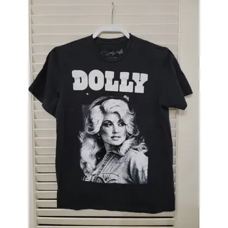 Photo of Dolly Parton Official Merch Graphic T-Shirt Size S Black Portrait Tee