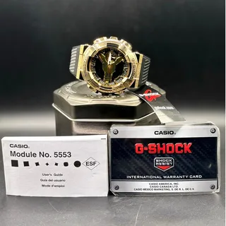 Photo of Casio G-Shock GM110G-1A9 Black Gold Metal Covered Analog Digital Watch NIBWT