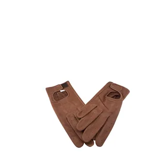 Photo of Jindo Fashion Medium Brown Leather Gloves Size 44 Made in Korea 