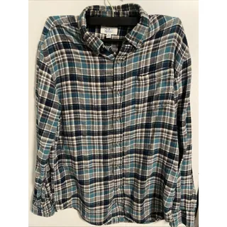 Photo of Croft & Barrow Men’s Medium Soft Flannel Blue Plaid 100% Cotton