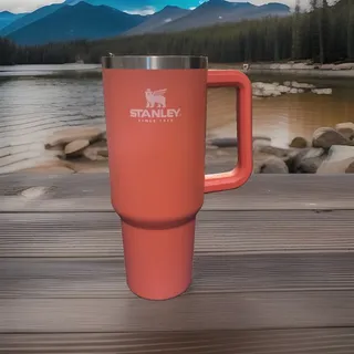 Photo of Stanley Adventure Quencher Tumbler Cup 40 oz GRAPEFRUIT! RARE! Gently used