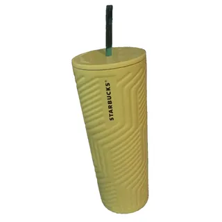 Photo of Starbucks 2024 Angular Neon Yellow Stainless Steel Soft Touch Tumbler (B2-CL)