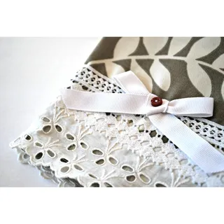 Photo of Handmade Tea Towel with Bird and Leafy Design Cottagecore Housewarming Gift