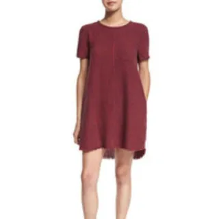 Photo of Current Elliott Size 2 Blue Red Plaid Buffalo Check Shift Frayed Fringe Dress