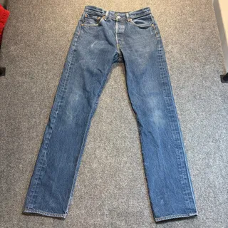 Photo of Levi’s 501 Original Fit Straight Leg Button Fly Denim Jeans Mens 33x38