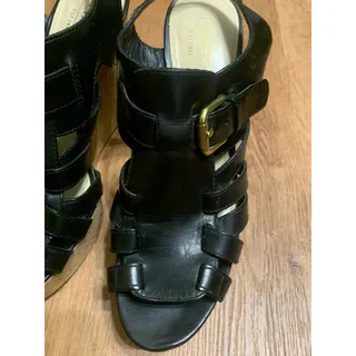 Photo of Coach Kennedy open toe cork wedge sandals