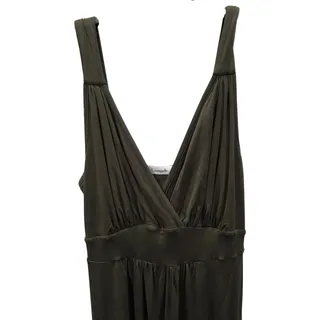 Photo of Loveappella Maxi Dress M Olive Surplice V Neck Empire Waist NWT $72