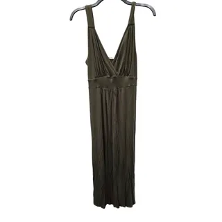Photo of Loveappella Maxi Dress M Olive Surplice V Neck Empire Waist NWT $72