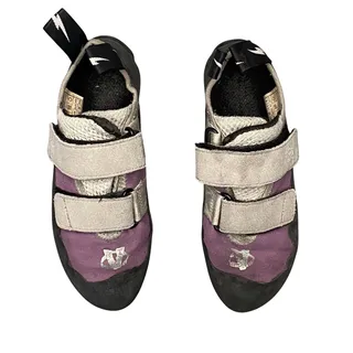 Photo of Evolv Climbing Shoes Girls 5 US 35 EU Purple Black Bouldering Gym Trax