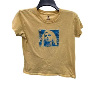 Photo of Vintage Y2K Blondie Debbie Harry Shirt XL Anthill Rockware Yellow Baby Tee Crop