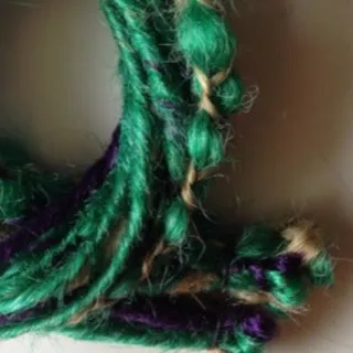Photo of 15 Green Purple & Dreads Dreadlock Hair Extensions
