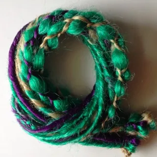 Photo of 15 Green Purple & Dreads Dreadlock Hair Extensions