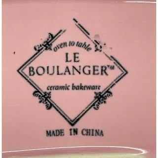 Photo of Le Boulanger Pink Oval Ceramic Bakeware Casserole Dish with Ruffle Wavy Edge