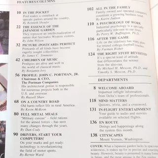 Photo of Delta Sky In-Flight Magazine – April 1990, John C Portmon Jr, College Coaches