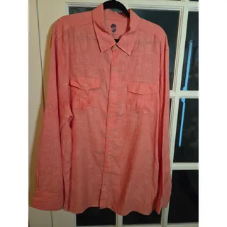 Photo of Ocean & Coast Men's XL Pink Linen Button Up Shirt