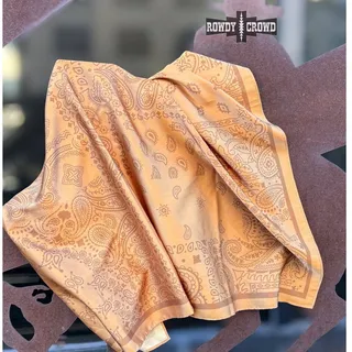 Photo of Mustard Paisley Creek Wild Rag | Bandana Print Western Neck Scarf