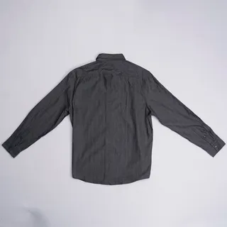 Photo of Threads & Heirs Button-Down Shirt Mens Large Charcoal Pinstripe New Without Tags
