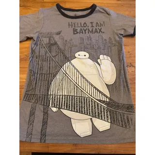 Photo of Disney Store Big Hero 6 Baymax T-Shirt Boys Ringer Tee Golden Gate Size 5/6