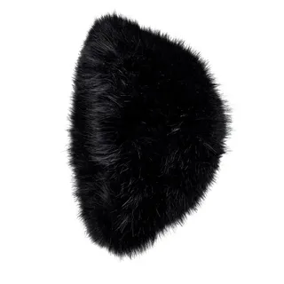 Photo of Zara Black Faux Fur Cloche Bucket Hat Winter Cap Size M NWT