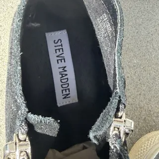 Photo of Madden Girl Steve Madden Piperr Wedgie Sneaker Bootie Black Suede Size 9 Zip
