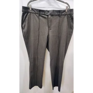 Photo of Lee Women's Flex Motion Charcoal Pinstripe Dress Pants, Size 20W EUC
