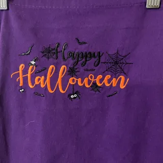 Photo of Custom Made Kitchen Apron With Embroidery & Removable Towel Washable Halloween
