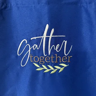 Photo of Custom Made Kitchen Apron With Embroidery & Removable Towel Washable Fall Gather