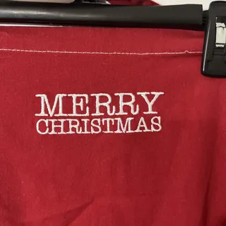 Photo of Custom Made Kitchen Apron With Embroidery & Removable Towel Washable Christmas