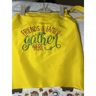 Photo of Custom Made Kitchen Apron With Embroidery Removable Towel And Washable Gift