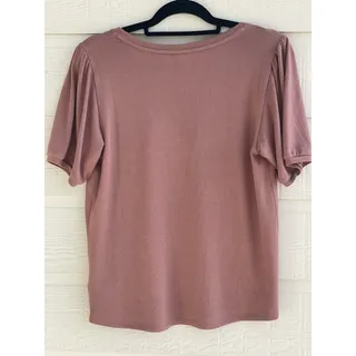 Photo of MOD REF short sleeve sweater blouse Medium rose pink