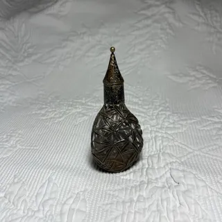 Photo of Antique Japanese Meiji Bamboo Silver Miniature or Perfume - Bamboo Design