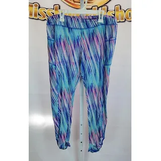 Photo of Lands End Blue Active Crop Yoga Pants Size XL