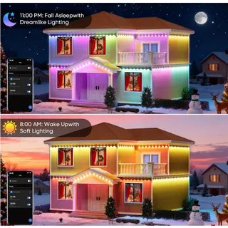 Photo of 100FT Permanent Outdoor RGBIC Smart Lights 60 LED Alexa Google NEW