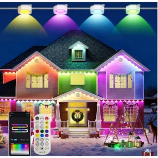 Photo of 100FT Permanent Outdoor RGBIC Smart Lights 60 LED Alexa Google NEW