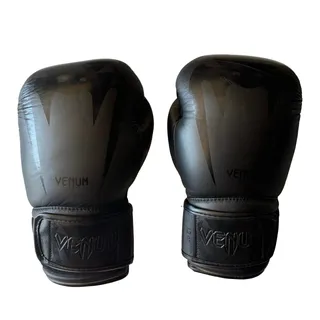 Photo of Venum Black Giant 3.0 Nappa Leather 12 oz Hook and Loop Training Boxing Gloves