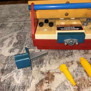 Photo of Vintage Fisher-Price Power Workshop Incomplete Set (14 Pieces)