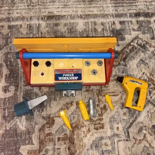 Photo of Vintage Fisher-Price Power Workshop Incomplete Set (14 Pieces)