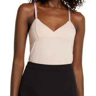 Photo of Open Edit V-Neck Cotton Blend Camisole, Size XS