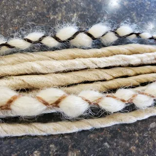Photo of 10 SE Single Ended Blonde Dreads Dreadlocks Braids Hair Extensions