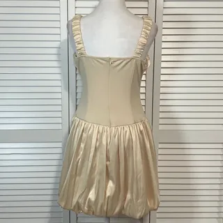 Photo of NWT Cream Knitted Stain Bubble Hem Mini Dress Girls L