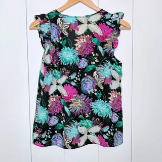 Photo of J.Crew Floral Flutter Sleeve Blouse Size 4