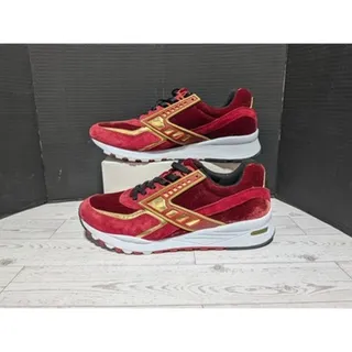 Photo of Brooks Regent Men's 10.5 Athletic Sneakers Red/Gold 110205-1D-662 Suede & Velvet