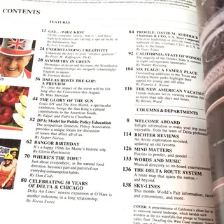 Photo of Vintage Delta SKY In-Flight Magazine June 1984 Wimbledon Dallas - GOP Convention