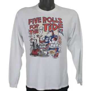 Photo of Vintage Auburn Tigers vs Alabama Caricature Double Sided L/S Shirt M NCAA