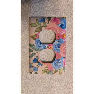 Photo of Handmade Floral Decoupage Light Switch/Outlet Cover Plate – Cottagecore Home Decor